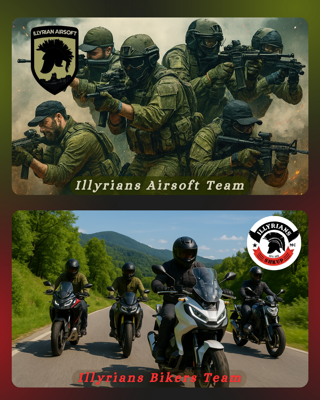 Illyrians Airsoft Team and Illyrians Bikers Team